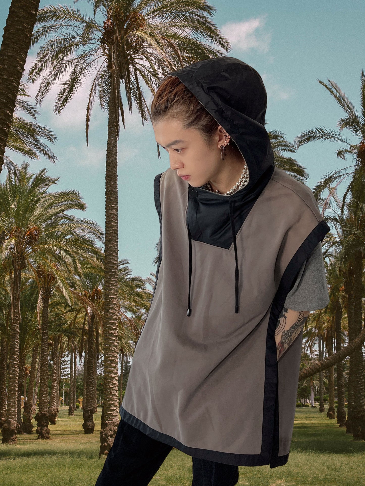 Unisex Urban Fashion Straight hooded Pullover