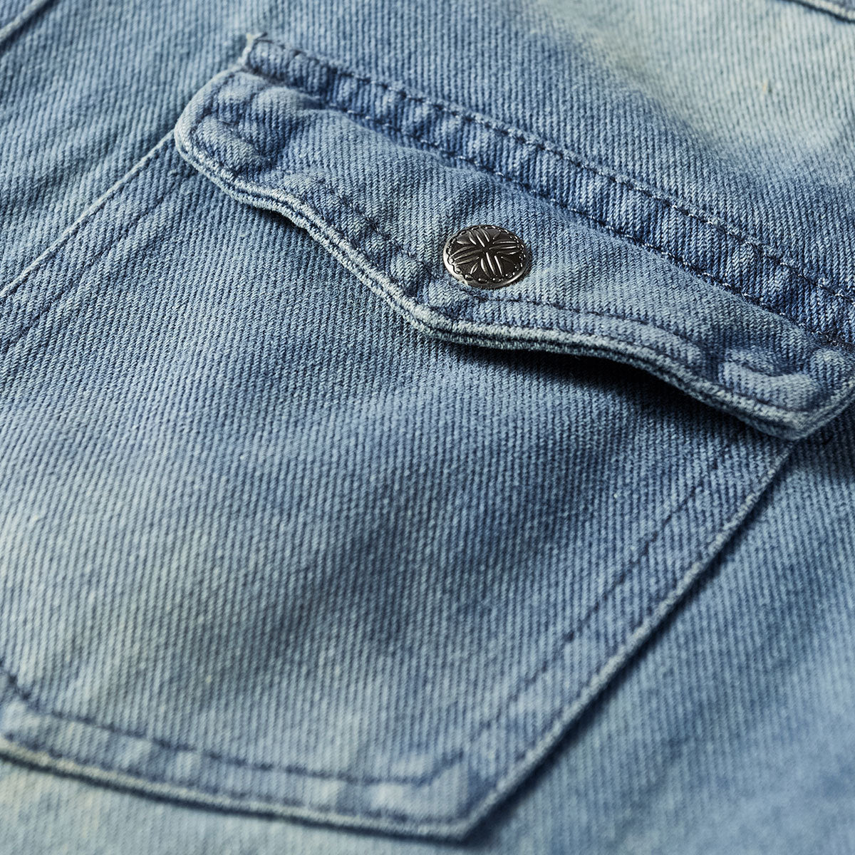 Men’s Vintage Distressed Denim Shirt