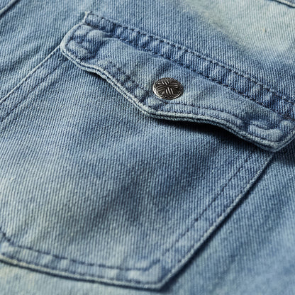 Men’s Vintage Distressed Denim Shirt